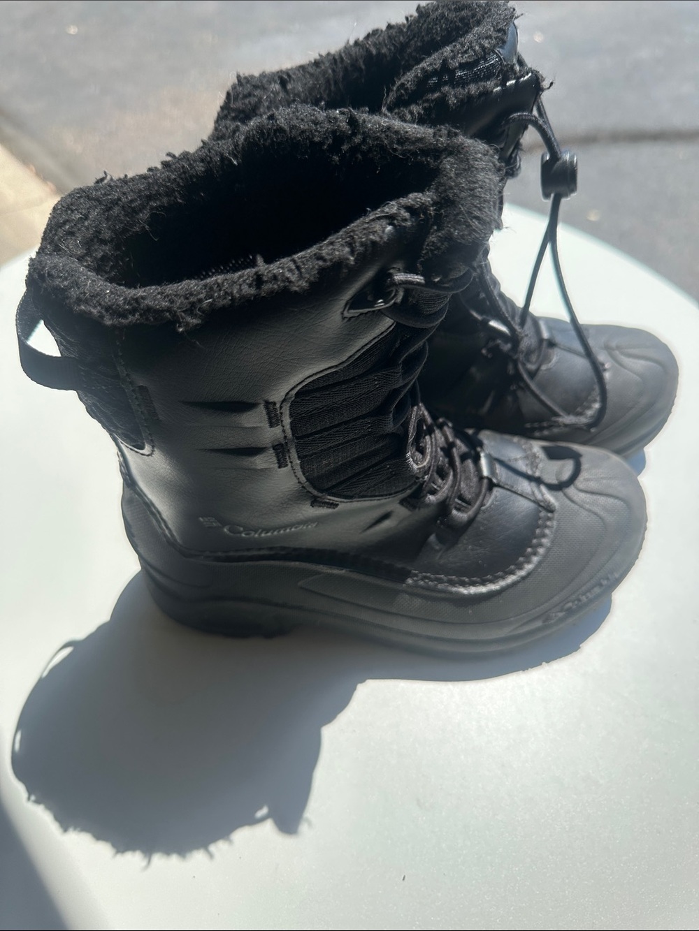 Columbia Black Faux-Fur Lined Winter Boots